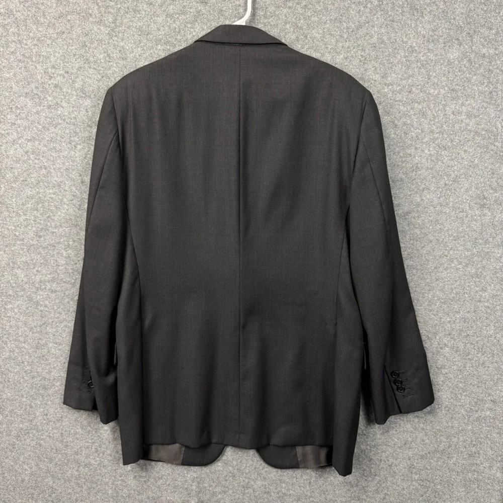 Hickey Freeman Loro Piana Super 130s Wool Blazer Charcoal Grey 41R Mens YA003